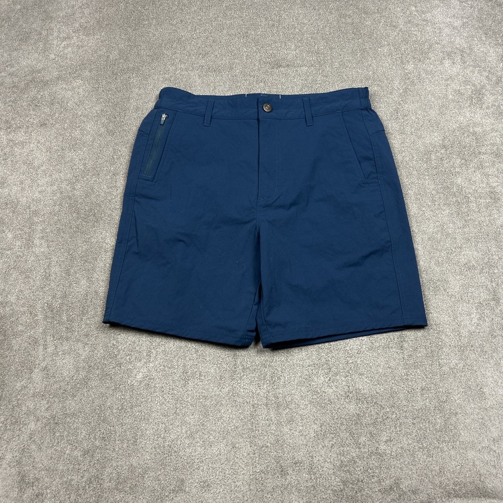 Duck Camp Drifter Shorts Mens Small Navy Stretch Nylon 7" Inseam Outdoor Tech